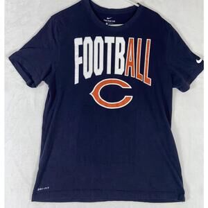 Chicago Bears Shirt Men's Large Blue NFL Equipment Football Print Nike Dri-Fit